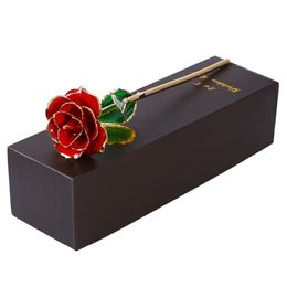 Valentine's 24k Gold Plated Rose with Packing Box For Birthday Mother's Day Anniversary Gift Y200104