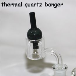 smoking pipes XXL Quartz Thermal Banger Nail With 28mm OD 10mm 14mm 18mm Double Tube Nails Carb Cap For Oil Rigs Bongs