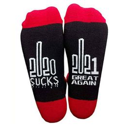 2020 Sucks Socks 2021 Great Again Funny Middle Finger Personalised Letter Printing Socks for Men Women Gift HHA1705