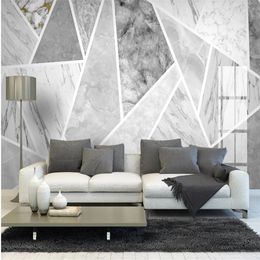 Custom 3d wallpapers Marble geometric modern minimalist background wall 3d wallpapers 3d Customised wallpaper