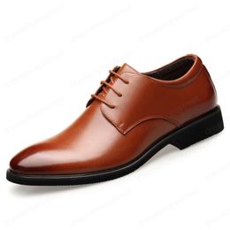 Formal Shoes Men Genuine Leather Plus Size Dress Shoes Men Classic Italian Dress Men Office Shoes Brown Dress Ayakkabi