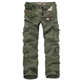 Fashion Military Cargo Pants Men Loose Baggy Tactical Trousers Oustdoor Casual Cotton Cargo Pants Men Multi Pockets Big size 201125