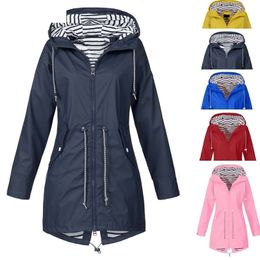 JAYCOSIN Women Coat Clothes Winter Solid Rain Jacket Outdoor Jackets Waterproof Hooded Raincoat Windproof 18OCT24 201202