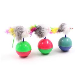 Cat Toy Cat Molars Claw Sisal Feather Ball Toys Wholesale Price Teaser Playing Chewing Rattle Toys Scratch Catch YHM767