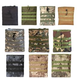 Camouflage Recycle Pack Tactical Dump Pouch Bag Outdoor Sports Airsoft Gear Molle Combat Hiking Bag Vest Accessory NO11-501