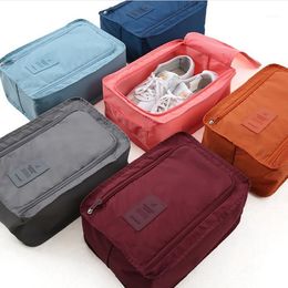 Storage Bags Convenient Travel Bag Nylon 6 Colours Double Layer Portable Organiser Shoe Sorting Pouch Multifunction