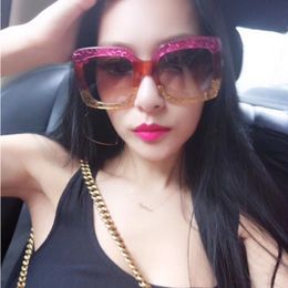 Europe Luxury Women Retro Big Frame Brand Designer Vintage Eyewear Sun Glasses For Lady Shade Fashion Uv400 Sexy Ladies Sunglasses With Case