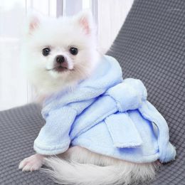 Home Dog Pyjamas Fashion Pet Jumpsuit Winter Warm Hoodie Clothes Cute Soft Comfortable Bathrobe For Puppy Solid Coats Casual1