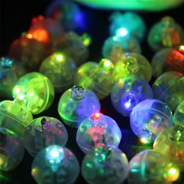 100Pcs/lot Color Round Mini Led RGB Flash Ball Lamp Lantern Balloon Lights For New Year Deco Christmas Wedding Party Decoration 201201