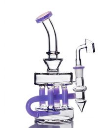 Hookahs Beaker Bong Recycler Oil Rigs Thick Glass Water Pipes Smoke Pipe Function Dab with 14mm Banger