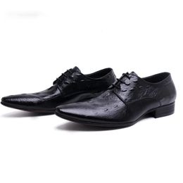 NEW Grain Leather Shoes Men's Dress Shoes Black Male Business Shoes Top Quality Brand Men Wedding Zapatos Hombre