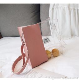 Jelly Package PVC Material Ladies Shoulder Bag Fashion Stitching Square Bag Light Simple Messenger Bag