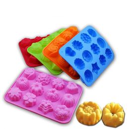 Silicone Jelly Pudding Ice Cream Mould Cake Baking Model Thicken DIY Flower-Shaped Moulds Kitchen Mould Tools YL1350