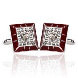 Fashion Cufflinks enamel diamond Wedding Business suit sleeve button cuff links for men fashion jewelry new