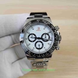 CLEAN Factory New Product Watches 40mm x 12.5mm Cosmograph Panda 116500 Chronograph Ceramic CAL.4130 Mechanical Movement Automatic Mens Watch Men's Wristwatches