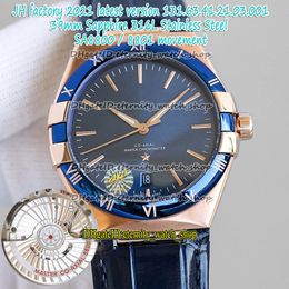 2021 JHF Latest-version 39MM 316L Stainless Steel SA8800 8801 Automatic 131.63.41.21.03.001 Blue Dial Automatic Mens Watch eternity Watches