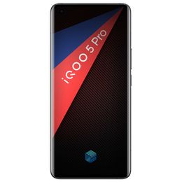 Original Vivo iQOO 5 Pro 5G Mobile Phone 12GB RAM 256GB ROM Snapdragon 865 50.0MP AR NFC 4000mAh Android 6.56" AMOLED Full Screen Fingerprint ID Face Wake Smart Cell Phone