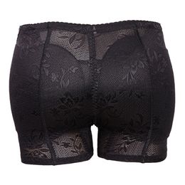 FLORATA Shaper Sexy Boyshort Pants Woman Fake Ass Underwear Push Up Padded Panties Buttock Shaper Butt Lifter Hip Plus Size 201222