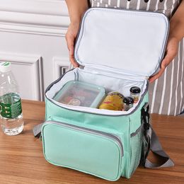 Simple And Stylish Thermo Lunch Bags Thermal Lunch Box For Kids Food Bag Picnic Bag Handbag Cooler Insulated Lunch Box 201021