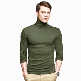 Spring & Fall New Men's Fashion Brands Long Sleeve T Shirt, Men Casual Solid Colour High Quality Camisetas T-Shirt XXXL C541 201203