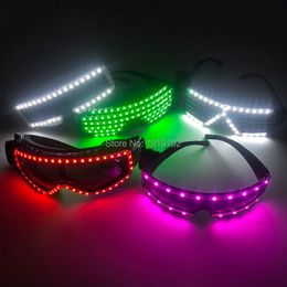 Costume Accessories Fashion Glowing ski goggles glasses led Rave party led glasses for Easter Christmas Halloween Birthday Night Bar Dance D