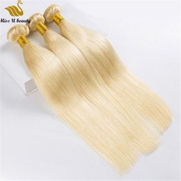 Blonde Human Hair Weave 613 Color Straight Body Wave 8-30inch 1 Bundle 613 Hair Human Hair Bundles
