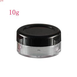 10g X 100 small empty clear plastic cosmetic jar sample display container packaging,round pot screw cap lid,Mini PS tin bottlehigh qualtity