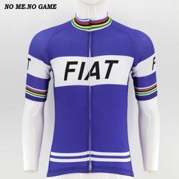 Racing Jackets NO ME GAME Retro Cycling Jerseys Men Short Sleeve Road Bicycle Jeresy Blue Clothing Wear Ropa1