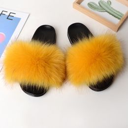 2020 new style women's outdoor wear spring and summer one character slippers, household plush slippers fox Y1202