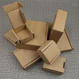 Gift Wrap 80pcs High Quality Packaging Box Kraft Paper Courier Small Jewelry Soap Wrapping Corrugated Storage 17 Size1