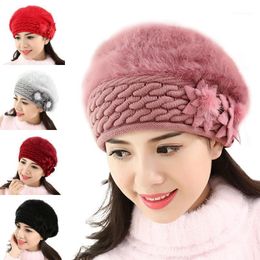 Beanie/Skull Caps 2021 Fashion Women Beanies Solid Colour Outdoor Slouch Baggy Winter Warm Soft Knit Crochet Elegant Hats1
