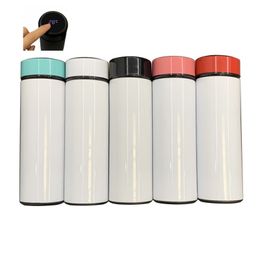 17oz Blank Sublimation Temperature Display Water Bottle 500ml Vacuum DIY Heat Transfer Printing Water Bottles