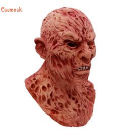 Cosmask Halloween Realistic Adult Party Costume Horror Mask Deluxe Freddy Krueger Mask Scary Carnival Cosplay Mask 201026