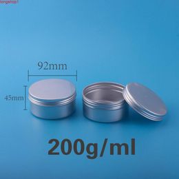 200ml Cream Jar Pots Wax Candle Metal Cans Aluminum Eyeshadow Tins Makeup Tool Containers 15pcs/lotgood quantity