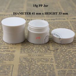 Wholesale 100pcs/lot 15g Plastic Cream Jar Bottle Refillable Container Packaging 15ml Emulsion Women Cosemtic Small Lid Potgood qualitty