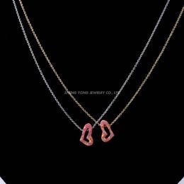 1pc lot 925 Sterling Silver Link Chain Oblique heart Opal Necklace Oblique heart Fire Opal Stone Silver Jewelry1265x