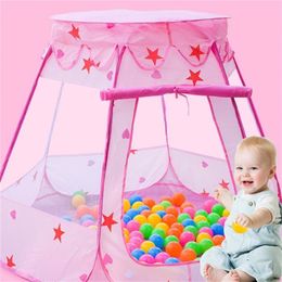 Creative Kids Ocean Ball Pit Pool Toys Outdoor and Indoor Baby Toy Tents Baby Girls Fairy House Play Hut Tent Princess Play Tent LJ200923