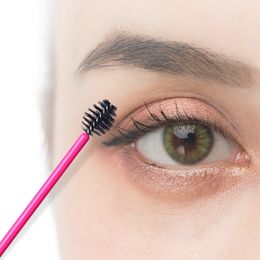 Makeup Disposable Mascara Brush Nylon Ball Grafting Lash Comb Color Eyelash Curler