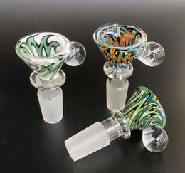 Heady Coloured Glass Smoking Bowl US Colour Glass Slides Bowl 14mm 18mm Male Bowl for Dab Rig Glass Bubbler and Ash Catcher Bong Bowls