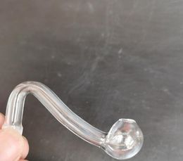 Cheapest New pyrex thick glass oil burner pipe glass pipes 10mm 14mm 18mm male female bubbler oil burner for bubbler water pipes