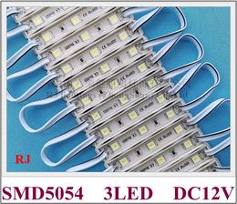 기호 LED 조명 모듈 DC12V 3 led 1.2W 130lm 64mmX9mmX4mm 높은 밝기에 대 한 SMD 5054 LED 모듈