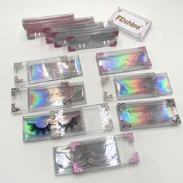 Rhinestones Lashes Package Glitter 3D Mink Lashes Case Gorgeous Packing Box Custom Label Logo Diamond Box