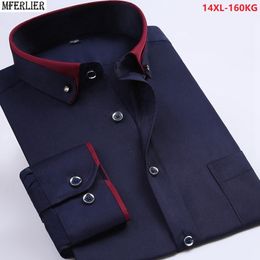 spring men wedding shirt formal long sleeve plus size big 7XL 8XL dress shirts Pink formal navy blue 9XL 10XL 12XL blouse purple C1210