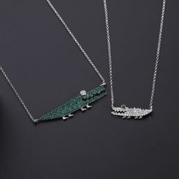 Trendy Crocodile Pendant Necklace Women's Clothing Chain Q0531