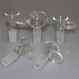 clear black bong Australia - Male 14mm Glass Bowls For Bongs Clear Black Pink Blue smoking Bong Bowl Bubble Water Pipes Dab Rigs