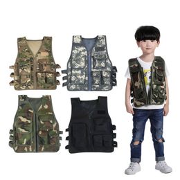 Outdoor Sports Tactical Molle Child Vest Airsoft Paintall Shooting Outdoor Camouflage Body Armor Combat Assault Waistcoat NO06-027