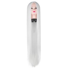 Cosplay Wig Synthetic Heat Resistant 100 CM/40" Long Straight Costume Halloween Carnival White Women Lady Hair for Party Salon