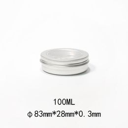 100ml Cream Jar With Window Black/Sliver Empty Cosmetic Container High Quality Metal Travel Bottle Sunscreen Packaging Box 30pcs
