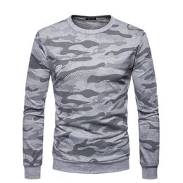 New Brand Men Sweatshirt Autumn O-Neck Camouflage Pullover Male Grey Sweatshirt High quality Hoodies Sweatshirts Europe/US Size