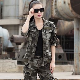 Military Green Jacket Women Spring Autumn Zipper Cotton Embroidery Camouflage Coats Size M L XL 2XL Mujer Chaqueta 201017